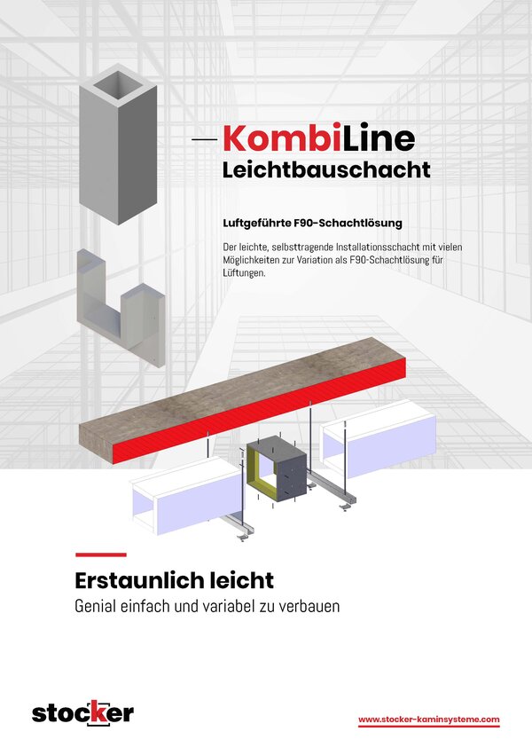 LineBook KombiLine Leichtbauschacht als luftgeführte F90-Schachtlösung ...